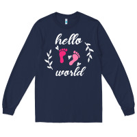 Navy Hello world Long Sleeve Tee - Bettercallsaul