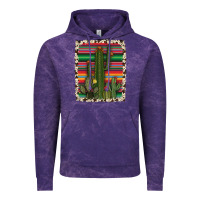 Cloud Purple serape cowhide cacti Vintage Hoodie - RanaPortraitStore