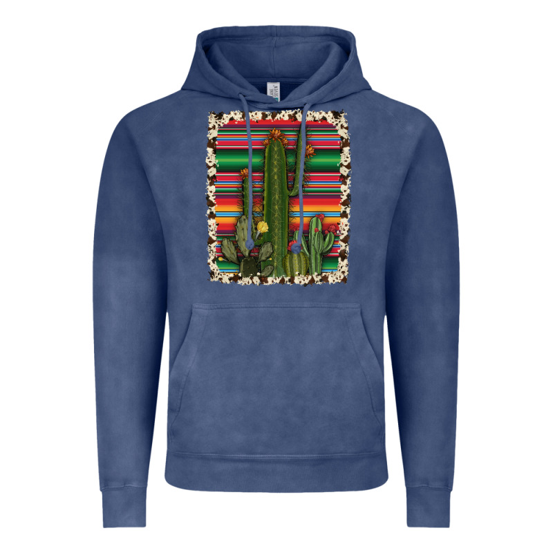 Serape Cowhide Cacti Vintage Hoodie by RanaPortraitStore | Teevron