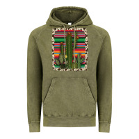 Vintage Olive serape cowhide cacti Vintage Hoodie - RanaPortraitStore