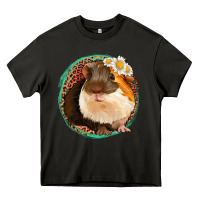 Asphalt floral leopard guinea pigs Heavy Core Tee - Jasminsmagicworld