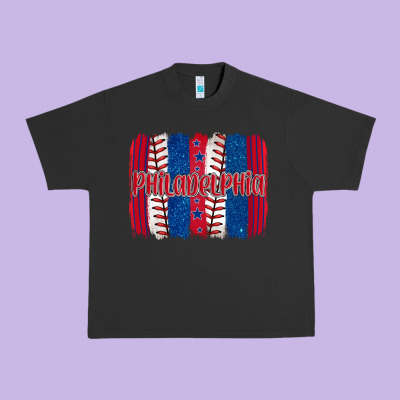 Philadelphia Baseball Team Spirit Brushstrokes Urban Heavy Tee Designed By Artiststas