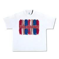 White philadelphia baseball team spirit brushstrokes Urban Heavy Tee - Artiststas