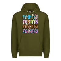 Army Green Easter mama mama mama Premium Hoodie - OliviaCreatesArt