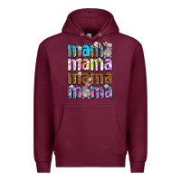 Burgundy Easter mama mama mama Premium Hoodie - OliviaCreatesArt