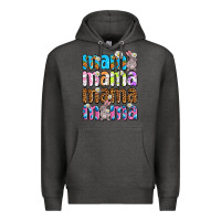 Charcoal Heather Easter mama mama mama Premium Hoodie - OliviaCreatesArt