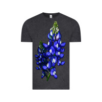Vintage Black Bluebonnet Flower Vintage Tee - LillyAllenDesigns