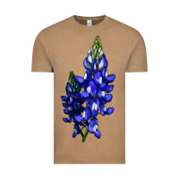 Vintage Coffee Bluebonnet Flower Vintage Tee - LillyAllenDesigns