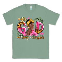 Sage with god all things are possible black woman Classic Tee - LillyAllenDesigns