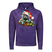 Cloud Purple christmas scottish fold cat Vintage Hoodie - LillyAllenDesigns