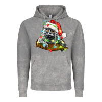 Cloud Rock christmas scottish fold cat Vintage Hoodie - LillyAllenDesigns