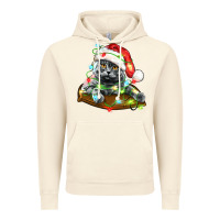 Vintage Artic christmas scottish fold cat Vintage Hoodie - LillyAllenDesigns