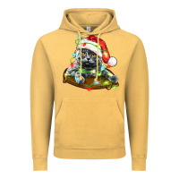 Vintage Mustard christmas scottish fold cat Vintage Hoodie - LillyAllenDesigns