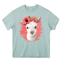 Arona floral baby goat Heavy Core Tee - Jasminsmagicworld