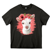 Asphalt floral baby goat Heavy Core Tee - Jasminsmagicworld