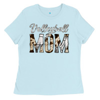 Baby Blue volleyball  mom Ladies Tee - Jasminsmagicworld