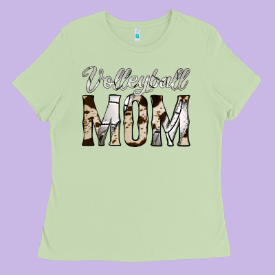 Volleyball  Mom Ladies Tee Designed By Jasminsmagicworld