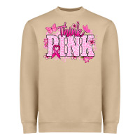 Think Pink Cancer Awareness Heavyweight Sweatshirt | Teevron