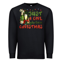 Black just a girl who loves christmas Premium Sweatshirt - BundleAndBundleShop