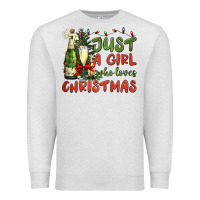 Oatmeal Heather just a girl who loves christmas Premium Sweatshirt - BundleAndBundleShop
