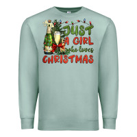 Seafoam just a girl who loves christmas Premium Sweatshirt - BundleAndBundleShop