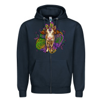 Navy simmental mardi gras Zipper Hoodie - OliviaCreatesArt