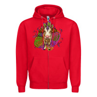 Red simmental mardi gras Zipper Hoodie - OliviaCreatesArt