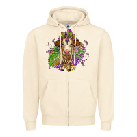 Sandshell simmental mardi gras Zipper Hoodie - OliviaCreatesArt