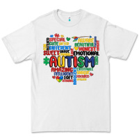 White autism heart Premium Tee - MaliasSmallBusiness