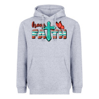 Heather Grey Have Faith Heavyweight Hoodie - BundleAndBundleShop