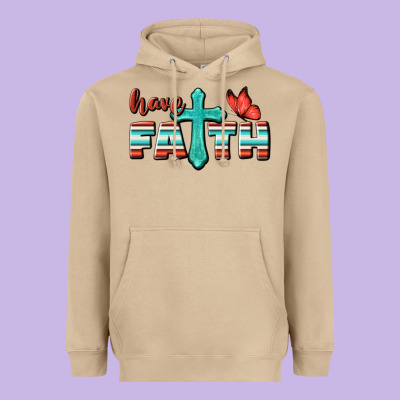 Have Faith Heavyweight Hoodie Designed By Bundleandbundleshop