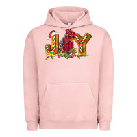 Pigment Salmon Joy Rooster Urban Hoodie - LillyAllenDesigns