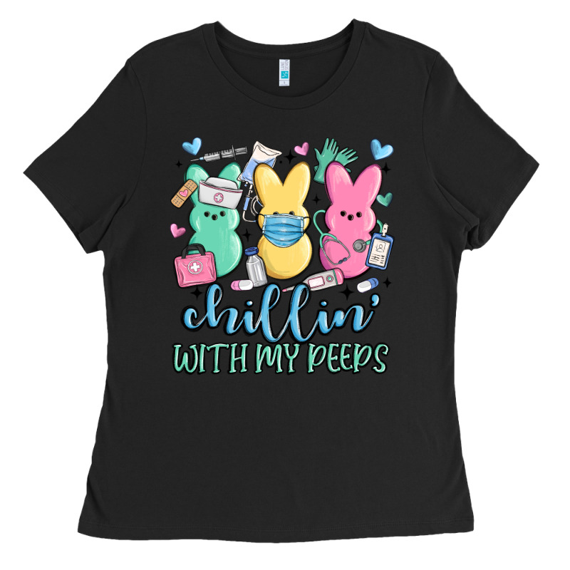 Chillin With My Peeps Ladies Tee by MaliasSmallBusiness | Teevron
