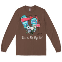 Chestnut Wine Flip Flops Girl Long Sleeve Tee - Bettercallsaul