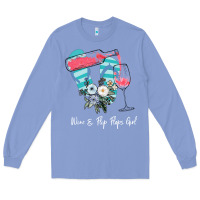 Colony Blue Wine Flip Flops Girl Long Sleeve Tee - Bettercallsaul