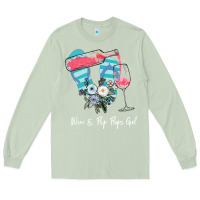 Matcha Wine Flip Flops Girl Long Sleeve Tee - Bettercallsaul