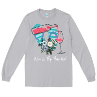 Moon Dust Wine Flip Flops Girl Long Sleeve Tee - Bettercallsaul