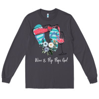 Smoke Wine Flip Flops Girl Long Sleeve Tee - Bettercallsaul
