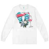 White Wine Flip Flops Girl Long Sleeve Tee - Bettercallsaul
