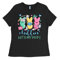Black chillin with my peeps Ladies Tee - MaliasSmallBusiness