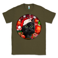 Army Green christmas bombay cat Classic Tee - LillyAllenDesigns