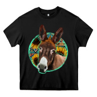 Black aztec backsground donkey Heavy Core Tee - Jasminsmagicworld