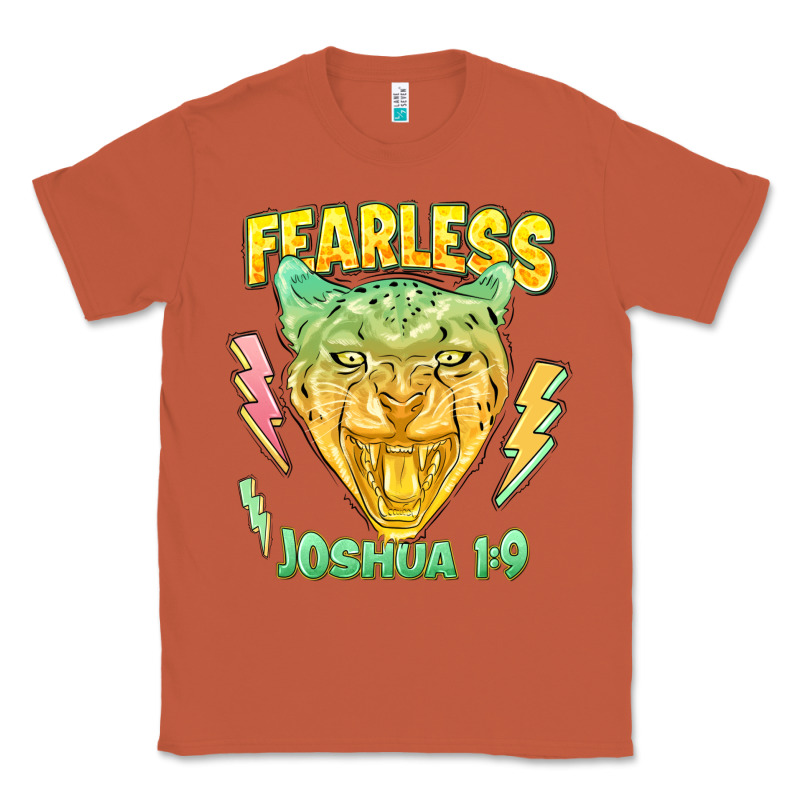 Fearless Joshua 1 9 Cheetah Classic Tee by LillyAllenDesigns | Teevron