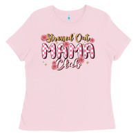 Bubblegum Pink stressed out mama club Ladies Tee - MaliasSmallBusiness