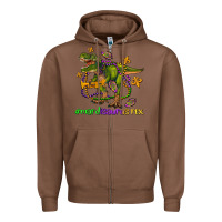 Chestnut mardi saurus rex olivia Zipper Hoodie - OliviaCreatesArt