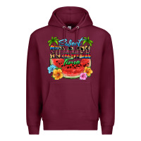 Burgundy Sweet summer time Premium Hoodie - FaDigitalArtStudio