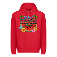 Red Sweet summer time Premium Hoodie - FaDigitalArtStudio