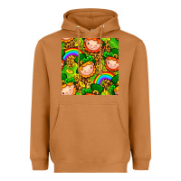 Meerkat St. Patrick's dwarf seamless pattern digital paper Heavyweight Hoodie - BundleAndBundleShop