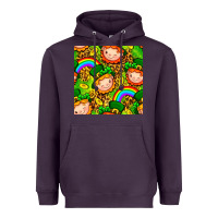 Plum St. Patrick's dwarf seamless pattern digital paper Heavyweight Hoodie - BundleAndBundleShop