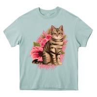 Arona floral cat Heavy Core Tee - Jasminsmagicworld